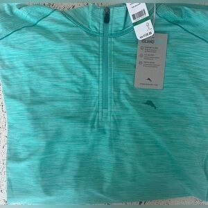 New tommy bahama mens large half zip top pull over